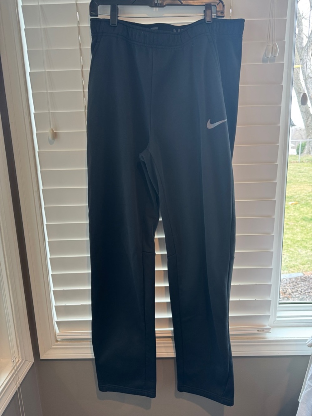 Nike Men’s Black Athletic Pants with Swoosh